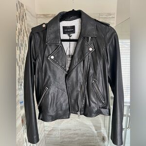 Lucky Brand Women's Classic Leather Moto Jacket size small